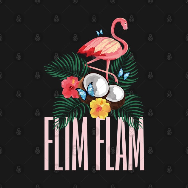 Tropical Flamingo Flimflam by Eva Wolf