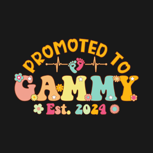 Promoted To Gammy 2024 First Time New Gammy Pregnancy T-Shirt
