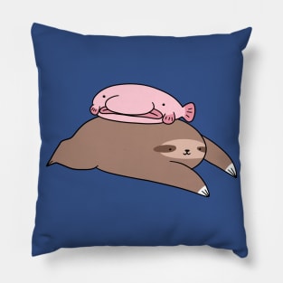 Blobfish and Sloth Pillow