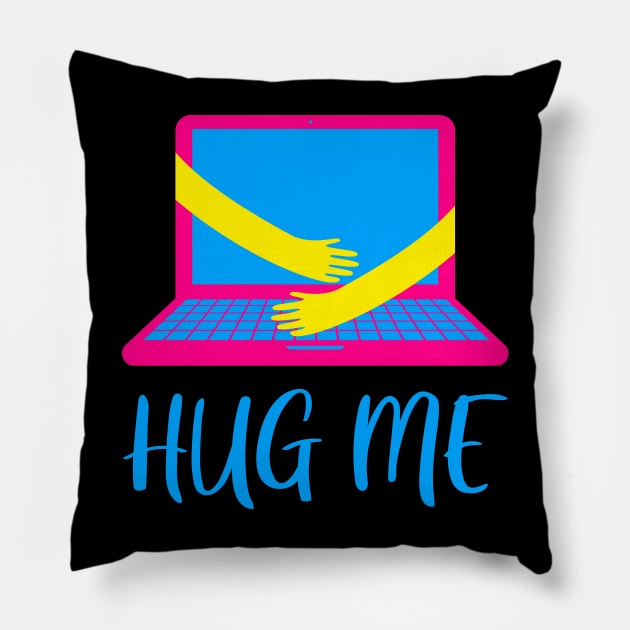 Hug Me Unicorn Colors Print Pillow by CreativeWear