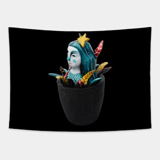 mermaid pot Tapestry