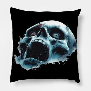 Death looking out close up on the eyes. Pillow