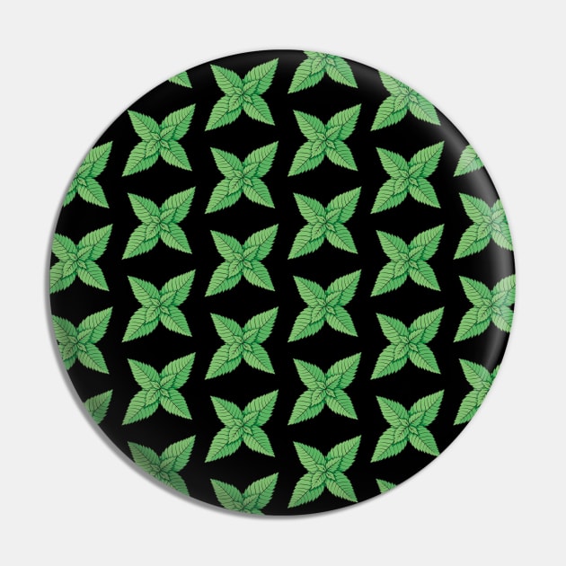 Mint Leaves Pattern Pin by sifis