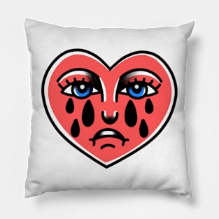 Crying Tattoo Heart Pillow