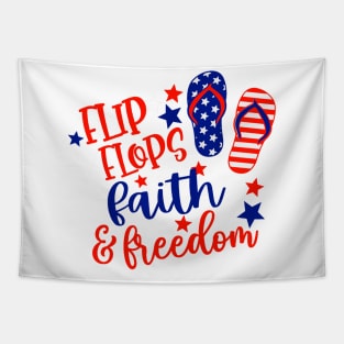 Flip Flops Faith And Freedom Tapestry