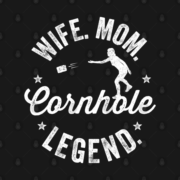 Cornhole Shirt Vintage Funny Wife Mom Cornhole Legend by Happy Lime