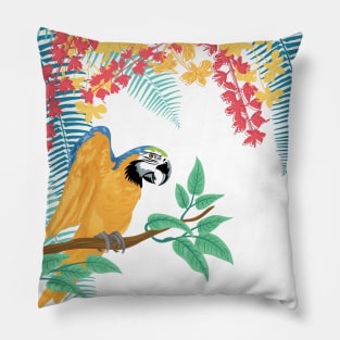 Parrot in Trees Pillow