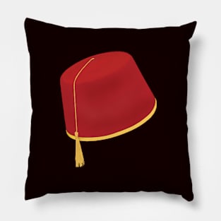 Tarboosh Hat Hand Drawn - طربوش Pillow