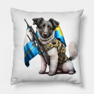 Dog Ukrainian Soldier Pillow