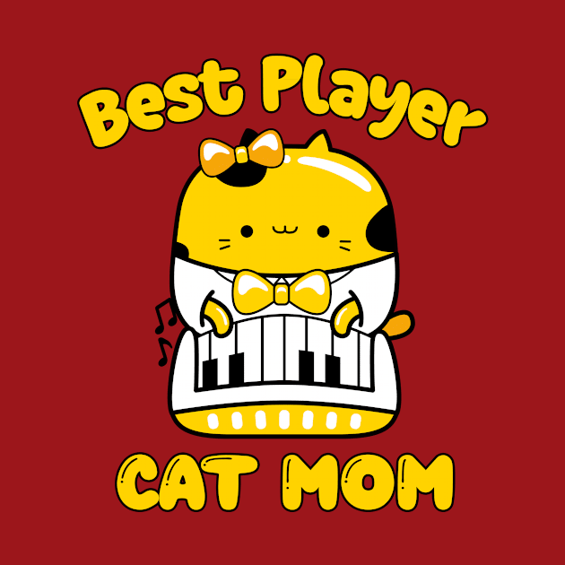 Best Piano Player and Cat Mom. Cat Playing Piano by g14u