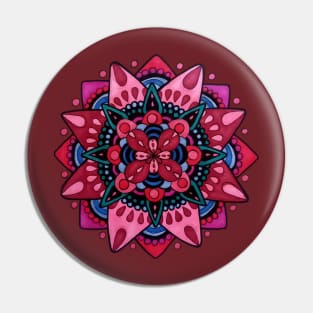 Plum Pop Mandala Pin