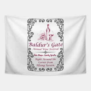 Baldur's Gate Annual Wine Festival Poster Art Tapestry