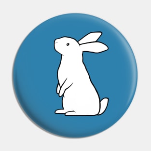 Simple rabbit - white Pin