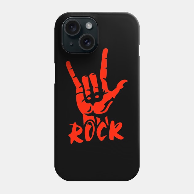 rock sign hand Phone Case by autopic