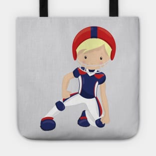 American Football, Cute Boy, Blond Hair, Rugby Tote