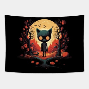 Spooky Zombie Cat Tapestry