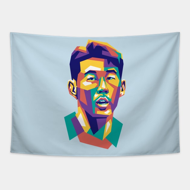 son heung min wpap Tapestry by ACH PAINT