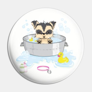 Bathing the puppy Pin