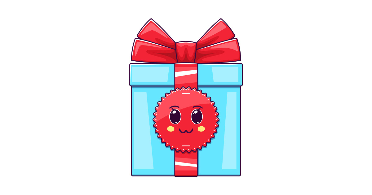 Cartoon Kawaii Gift Box With Cute Face Kawaii Gift Magnet