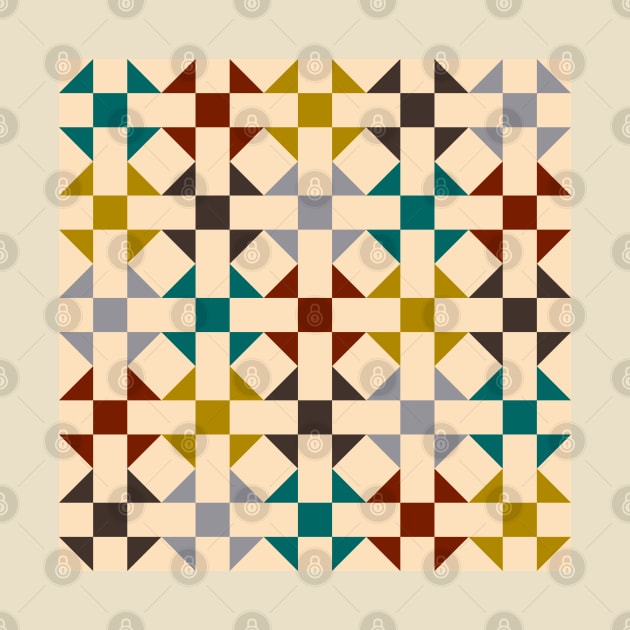 Geometric Pattern: Quilt: Autumn by Red Wolf