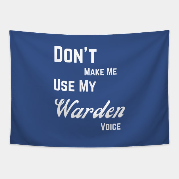 Warden funny Tapestry by Digital printa