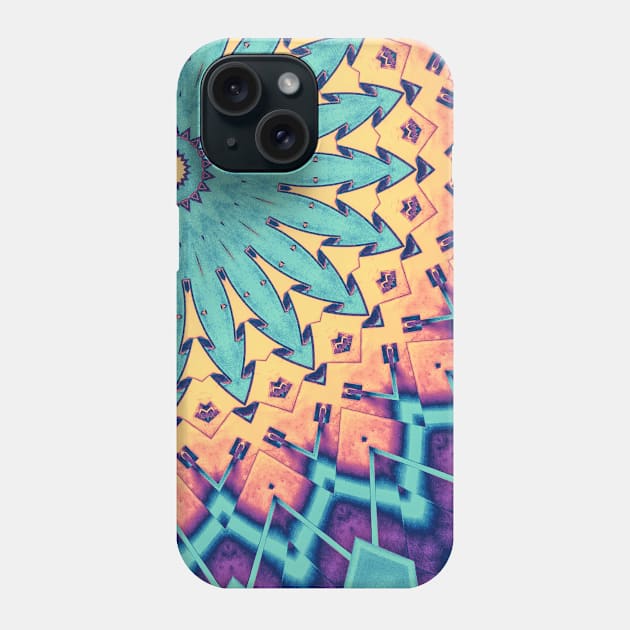 Turquoise Abstract Phone Case by perkinsdesigns