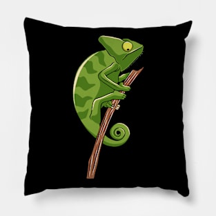 Chameleon On Branch Lizard Lizards Chameleons Pillow