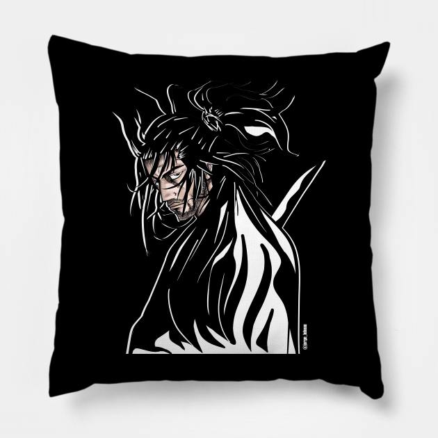 musashi miyamoto the ronin samurai Pillow by jorge_lebeau