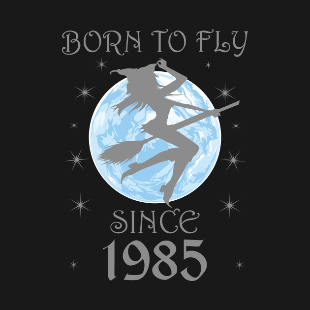 BORN TO FLY SINCE 1953 WITCHCRAFT T-SHIRT | WICCA BIRTHDAY WITCH GIFT by Chameleon Living