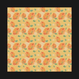 Orange Icelandic Poppies T-Shirt