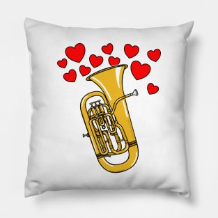 Valentines Euphonium Teacher Euphoniumist Brass Player Musician Pillow