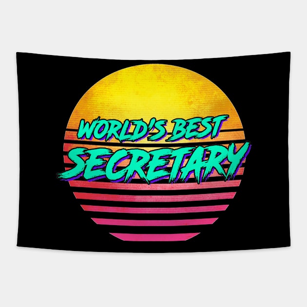 Funny Secretary Retro 1980s Gift Tapestry by GWENT