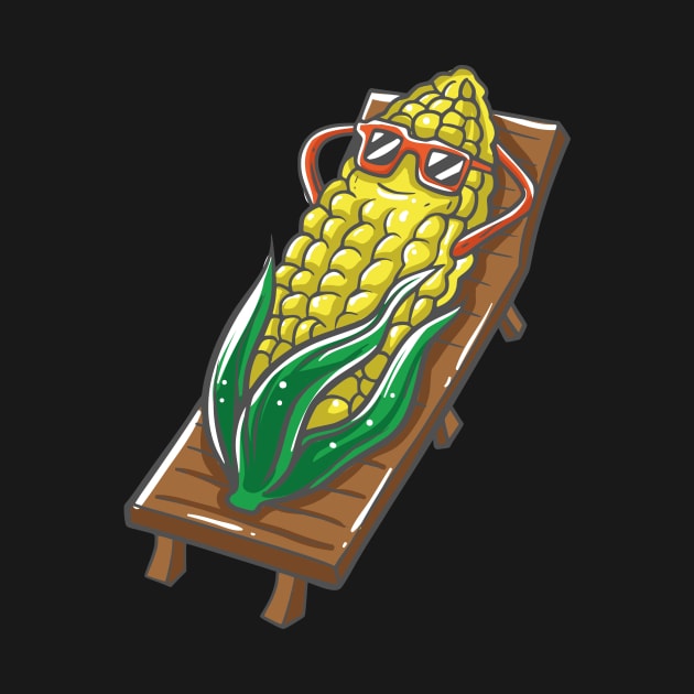 Corn character is relaxing in summer by Frispa