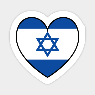 Flag of Israel - Israel Flag in Heart - Freedom Magnet