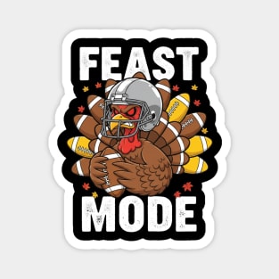 Feast Mode Turkey – Thanksgiving Football Magnet