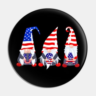 4th Of July 2020 Gnomes Shirt Funny American USA Patriotic Pin