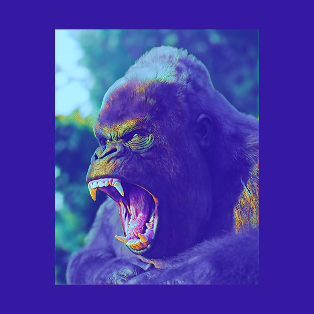 Angry Gorilla by Art by Awais Khan