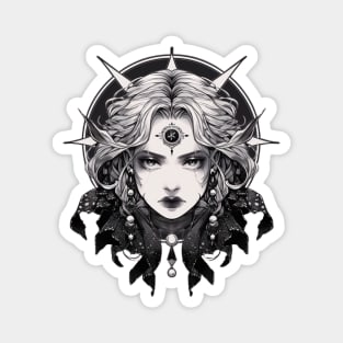 Gothic Witchy Lady Magnet