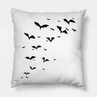 Halloween Flying Black Bats Pillow