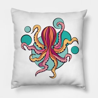 Pink Octopus Pillow