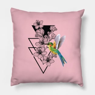 Humming Bird Boho T-shirt Pillow