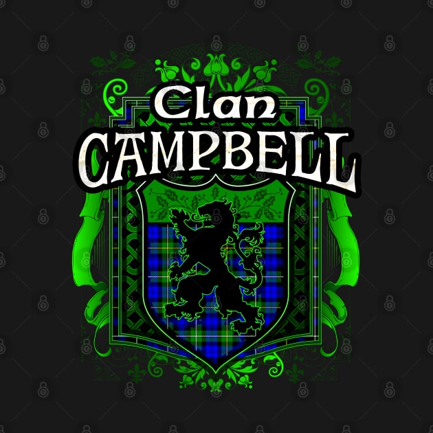 Clan Campbell Tartan Lion by Celtic Folk