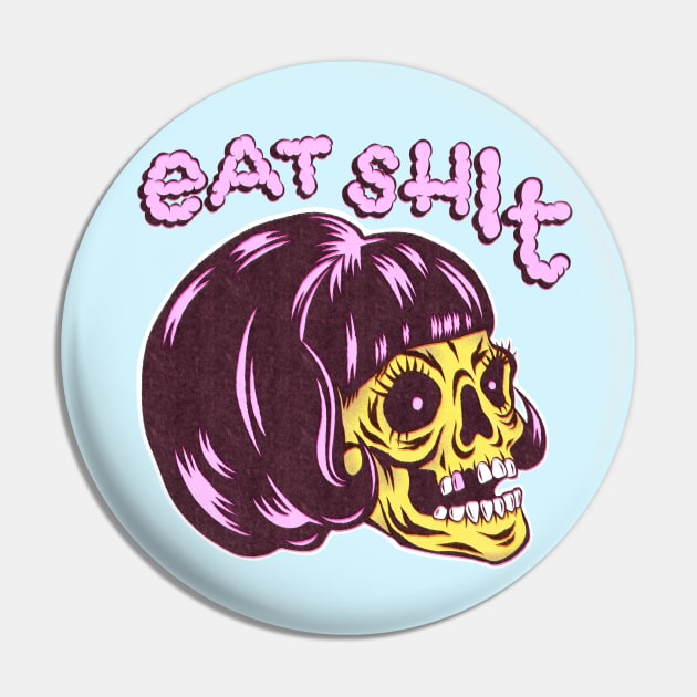 Yellow skull Pin by Bad Taste Forever