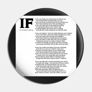 RUDYARD KIPLING - IF | Poster And Other Formats Pin