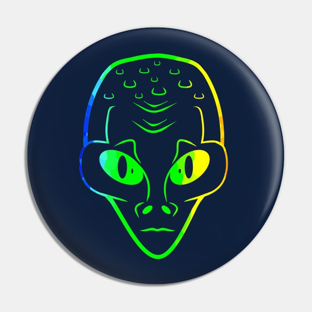 Alien Head Sci Fi Pin by SartorisArt1