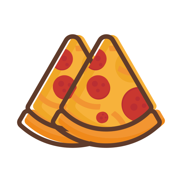 Two pizza vector icon tshirt by dynecreative