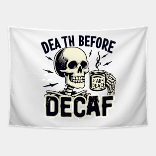 Death Before Decaf Tapestry