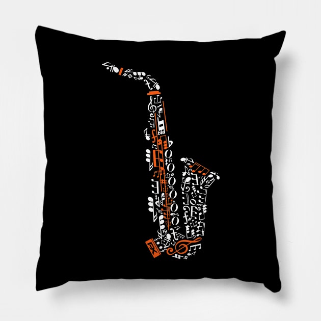 SAX 1 Pillow by Pues X Sublimaciones/Nelson Bayardo