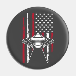 Aliens with a flag Pin