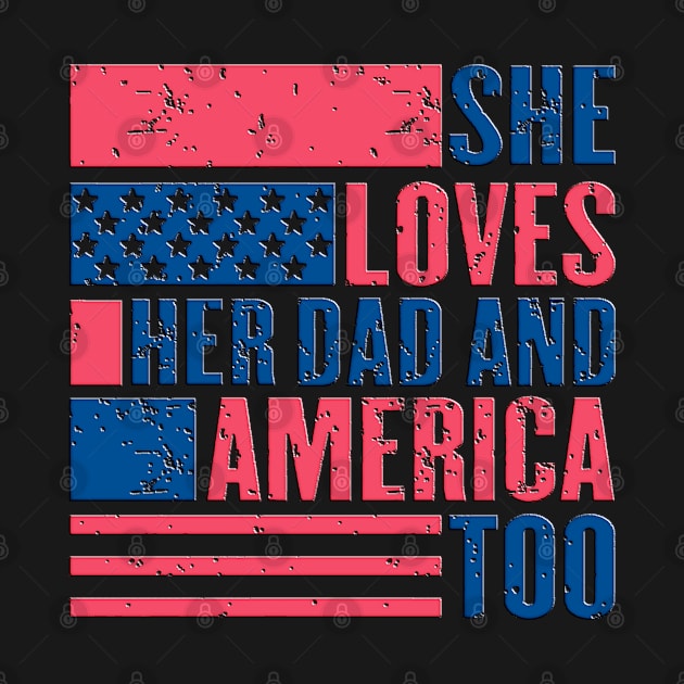 Vintage Funny Looking She Loves Her Dad And America Too by masterpiecesai